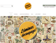 Tablet Screenshot of laminasdecoupage.com